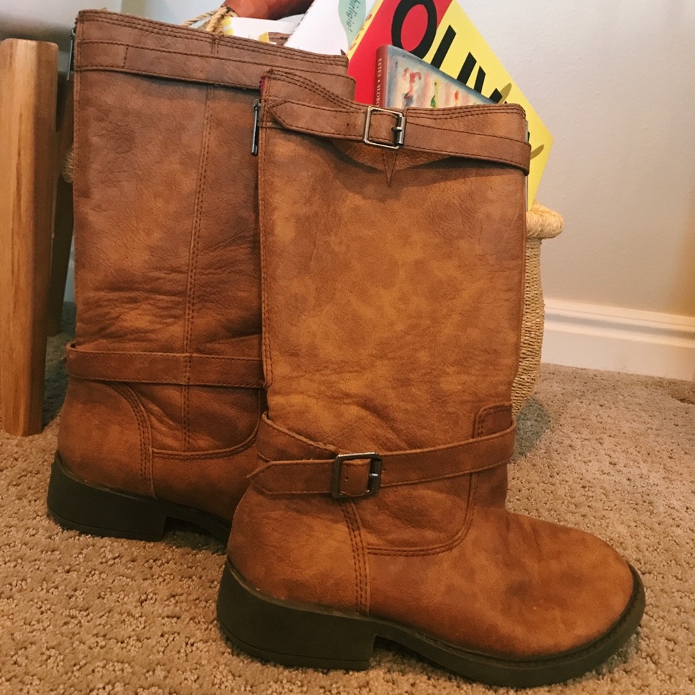 ❗️*OLD NAVY* Girls Light Brown Leather Boots* ❗️